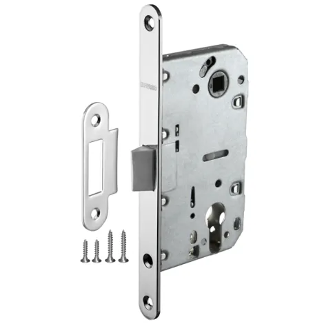 Замок межкомнатный Fuaro под цилиндр PLASTIC P85C-50 CP хром