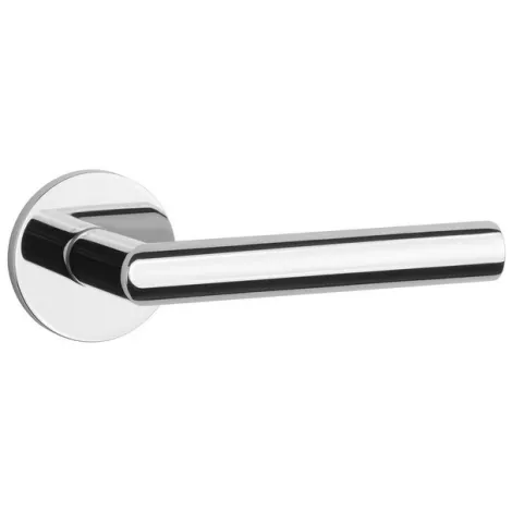 Дверная ручка на круглом основании STILE YUZA R хром полированный