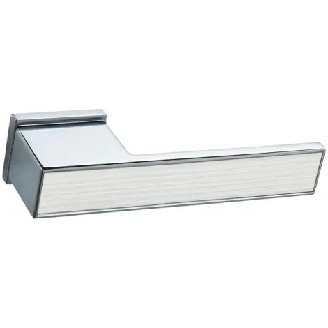 Дверная ручка на прямоугольном основании Fratelli Cattini \"COSMO NATURA RIVA\" 6-CR полированный хром