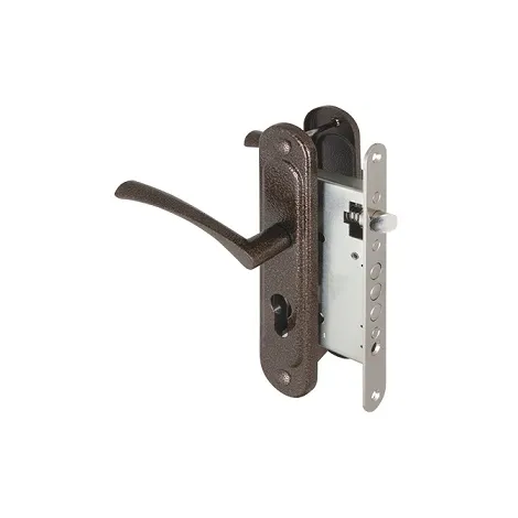 Корпус врезного замка с ручками на планке Ajax KIT А5-3155/3 W/B