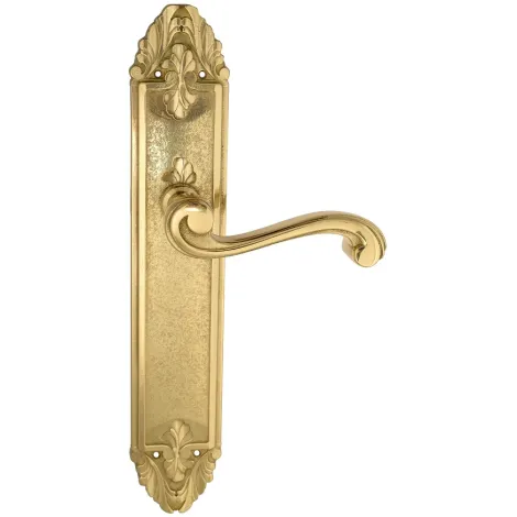 Дверная ручка Venezia \"VIVALDI\" на планке PL90 полированная латунь