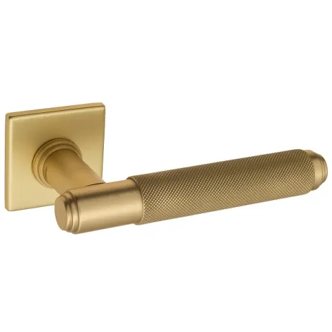 Дверная ручка на квадратном основании Venezia \"Exa Zig\" FSS французское золото