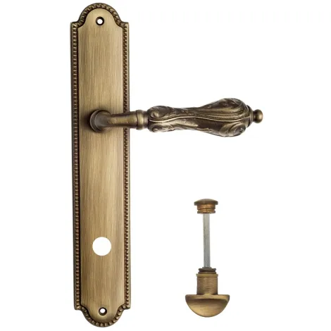 Дверная ручка Venezia \"MONTE CRISTO\" WC-2 на планке PL98 матовая бронза