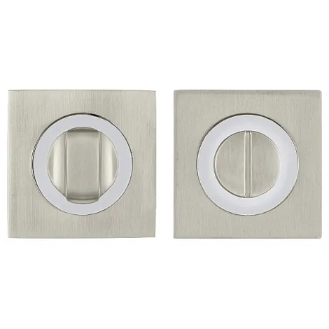 Фиксатор поворотный на квадратном основании Fuaro BK6.K.KM52 (BK6 KM) SN/CP-3 матовый никель/хром