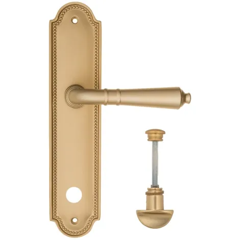 Дверная ручка на планке Fratelli Cattini \"TOSCANA\" WC-2 PL248-BS матовая латунь