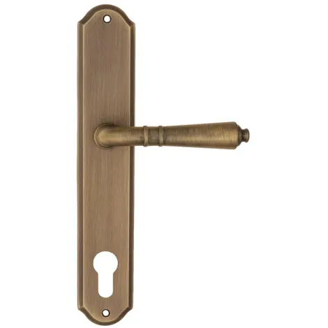 Дверная ручка на планке Fratelli Cattini \"TOSCANA\" CYL PL02-BY матовая бронза