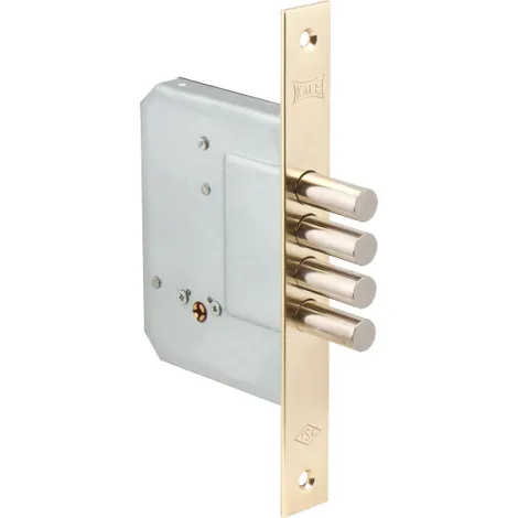Замок врезной крестообразный Kale Kilit 189/4MF (52 mm) латунь 5 кл.