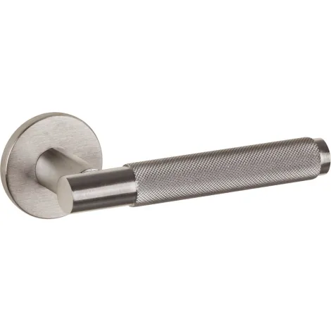 Дверная ручка на круглом основании Fimet Marion 1444/208 F20 матовый никель