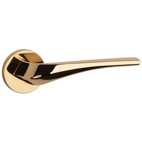 Дверная ручка на круглом основании APRILE DALIA R 7S GOLD PVD золото