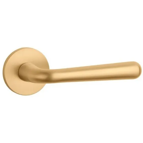 Дверная ручка на круглом основании APRILE IRGA R 7S GOLD SATIN матовое золото