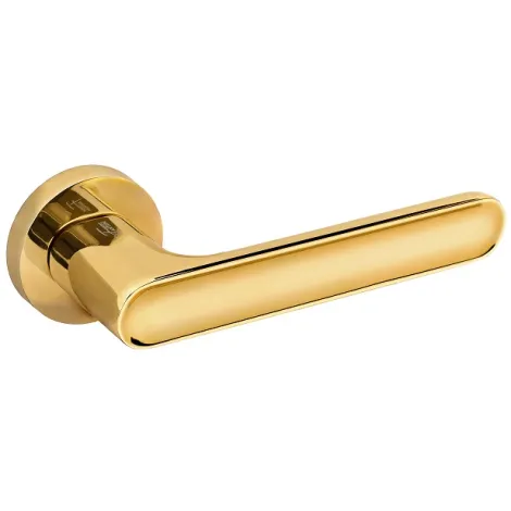 Дверная ручка на круглом основании FANTOM \"Фабиана\" Gold золото