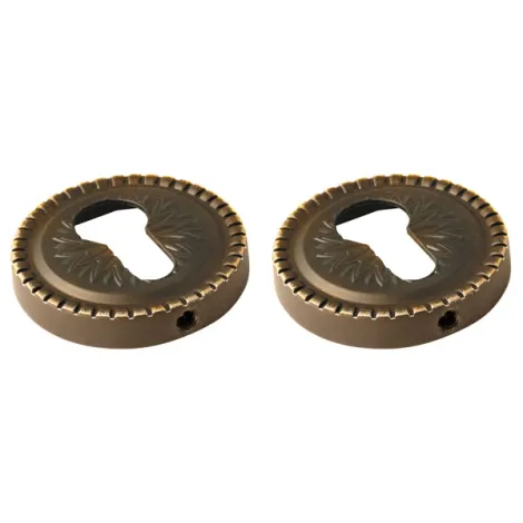 Накладка под цилиндр на круглом основании Armadillo ET/CL-BB-17 коричневая бронза 2 шт.