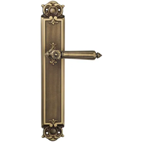 Дверная ручка Venezia \"CASTELLO\" на планке PL97 матовая бронза