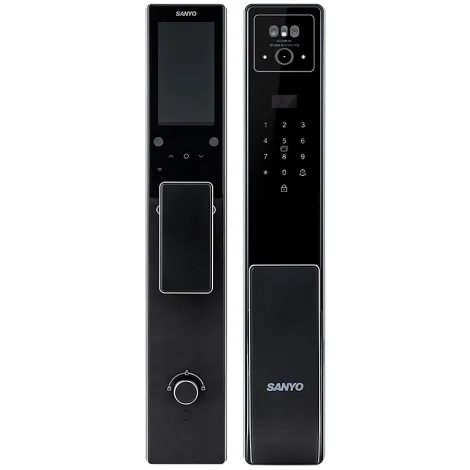Электронный замок Sanyo D300 Tuya DM70 с WiFi, с распознаванием лиц, черный