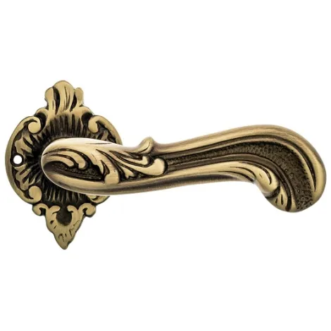 Дверная ручка на круглом основании Venezia GIULIETTA D7 матовая бронза