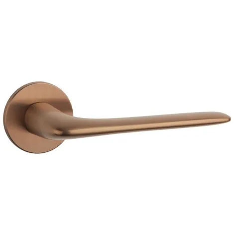 Дверная ручка на круглом основании APRILE VIOLA R 5S PN PVD матовая медь