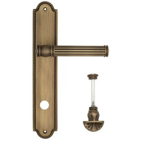 Дверная ручка Venezia \"IMPERO\" WC-4 на планке PL98 матовая бронза