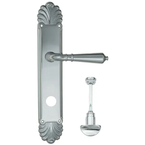 Дверная ручка Venezia \"VIGNOLE\" WC-2 на планке PL87 полированный хром