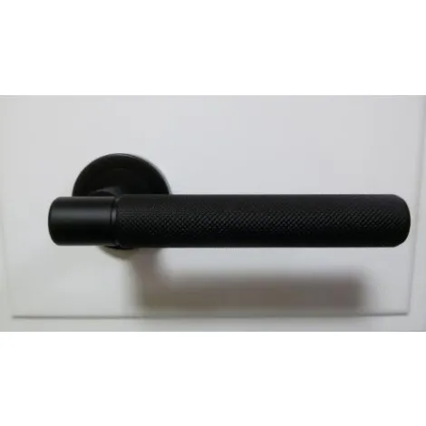 Дверная ручка на круглом основании Pasini Techno Grip 7221 BLACK черный