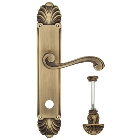 Дверная ручка Venezia \"VIVALDI\" WC-4 на планке PL87 матовая бронза