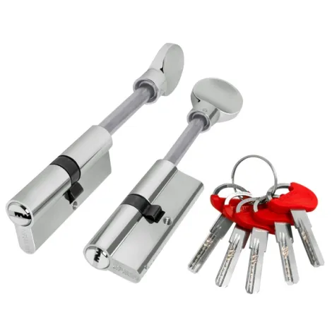 Цилиндровый механизм Fuaro со штоком (D-PRO507/85) D-PRO5007Tang85(50+10+25) CP хром 5Key