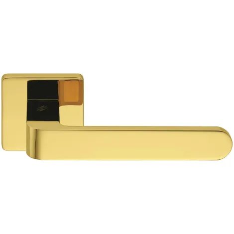 Дверная ручка на квадратном основании Colombo Fedra полированная латунь