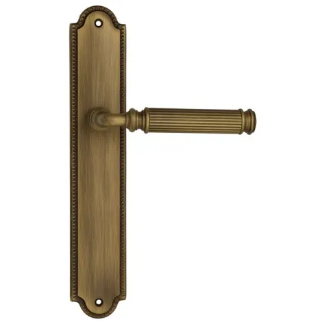 Дверная ручка Venezia \"MOSCA\" на планке PL98 матовая бронза