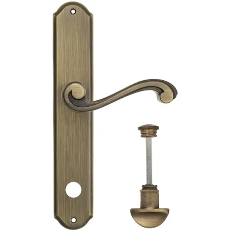 Дверная ручка Venezia \"VIVALDI\" WC-2 на планке PL02 матовая бронза