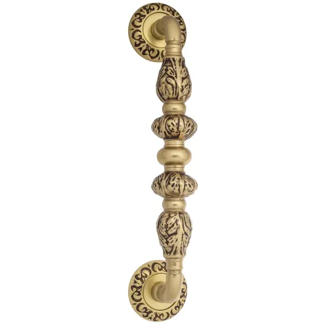 Ручка скоба Venezia \"LUCRECIA\" 310мм (250мм) D4 французское золото + коричневый