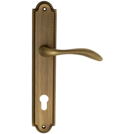 Дверная ручка Venezia \"ALESSANDRA\" CYL на планке PL98 матовая бронза