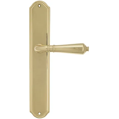 Дверная ручка Venezia \"VIGNOLE\" на планке PL02 полированная латунь