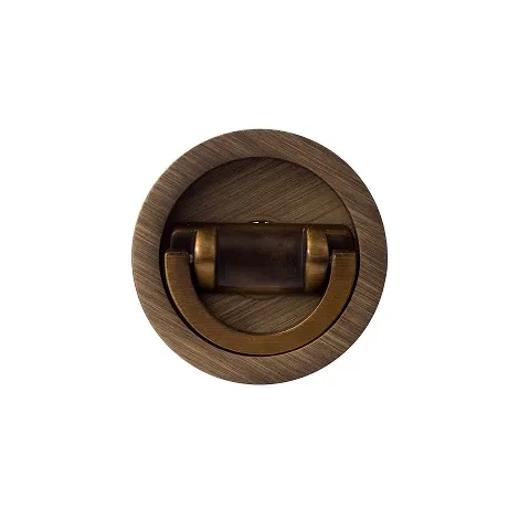 Ручка для раздвижной/распашной двери на круглом основании Venezia U155 матовая бронза