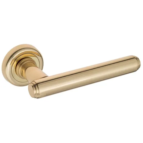 Дверная ручка на круглом основании Venezia \"EXA\" D1 полированная латунь