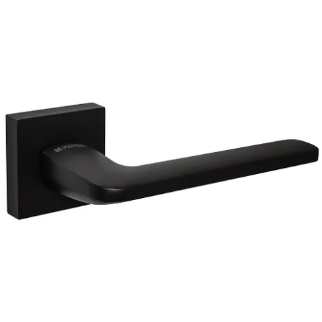 Дверная ручка на квадратном основании Fuaro K.DM51.FLOW (FLOW DM) BL-24 черный