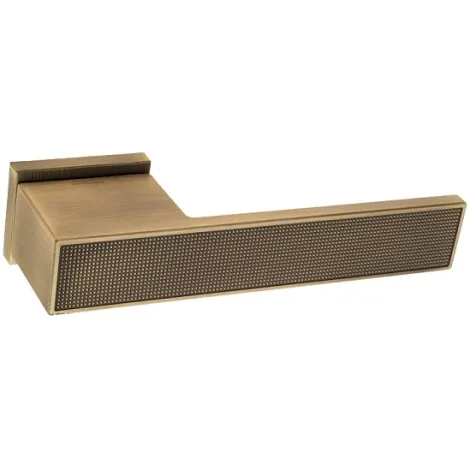 Дверная ручка на прямоугольном основании Fratelli Cattini \"COSMO SOLLEVATO\" 6-BY матовая бронза