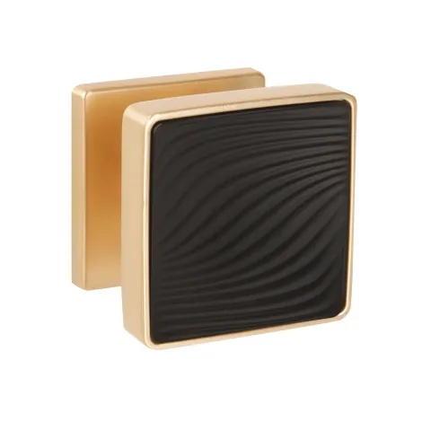 Дверная ручка K.EST.Q52.GIPNOZ SSG/BL-39 сатинированное золото/черный