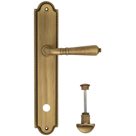 Дверная ручка Venezia \"VIGNOLE\" WC-2 на планке PL98 матовая бронза