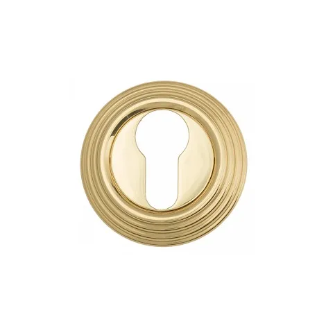 Накладка дверная под цилиндр на круглом основании Venezia CYL-1 D8 полированная латунь 2 шт.