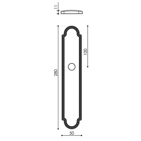 Дверная ручка Venezia \"MOSCA\" WC-4 на планке PL98 французское золото + коричневый
