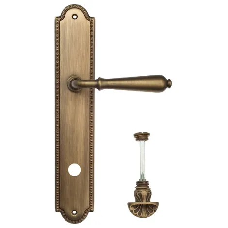 Дверная ручка Venezia \"CLASSIC\" WC-4 на планке PL98 матовая бронза