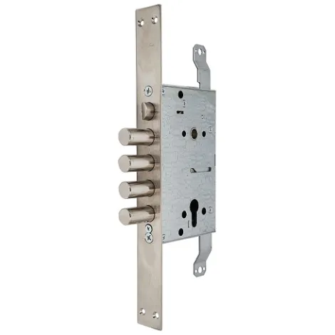 Корпус врезного Mettem замка с защёлкой ЗВ7 318.Т с тягами (прямая защелка)