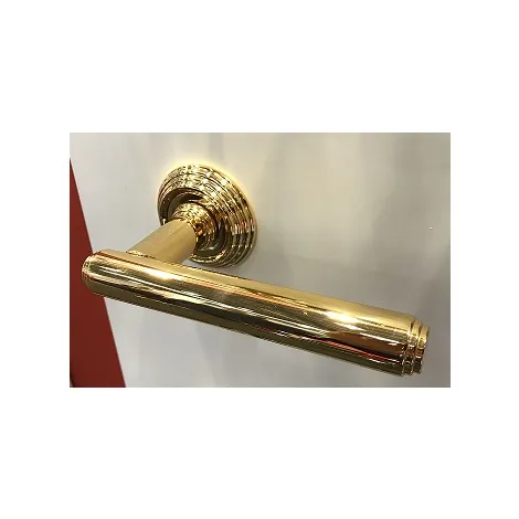 Дверная ручка на круглом основании Venezia \"EXA\" D8 золото 24K