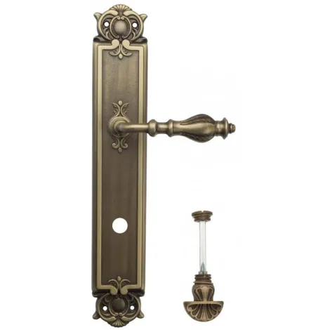 Дверная ручка Venezia \"GIFESTION\" WC-4 на планке PL97 матовая бронза