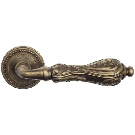Дверная ручка на круглом основании Venezia \"MONTE CRISTO\" D3 матовая бронза
