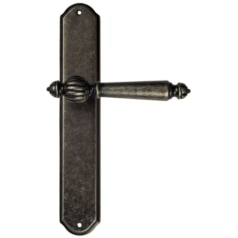 Дверная ручка Venezia \"PELLESTRINA\" на планке PL02 античное серебро