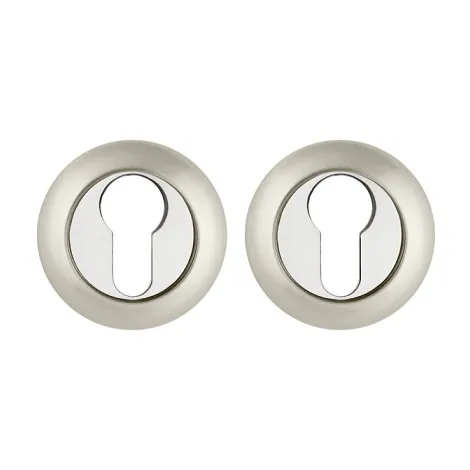 Накладка под цилиндр на круглом основании Ajax ET.R.JR54 (ET JR) SN/CP-3 матовый никель/хром