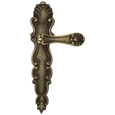Дверная ручка Venezia \"FENICE\" на планке PL92 матовая бронза