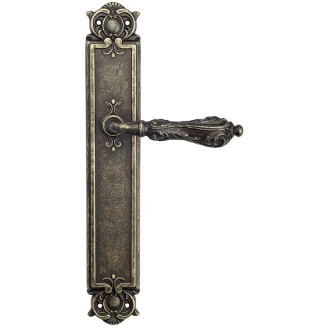 Дверная ручка Venezia \"MONTE CRISTO\" на планке PL97 античная бронза