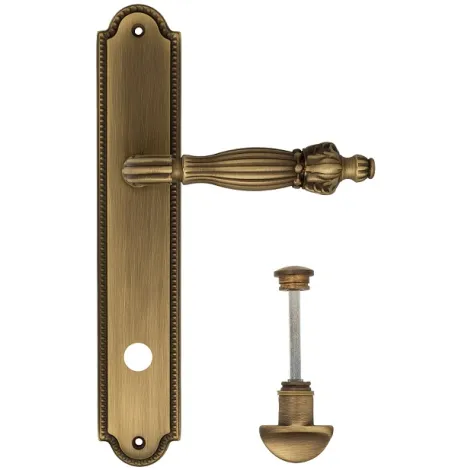 Дверная ручка Venezia \"OLIMPO\" WC-2 на планке PL98 матовая бронза