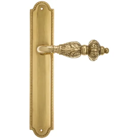 Дверная ручка Venezia \"LUCRECIA\" на планке PL98 полированная латунь